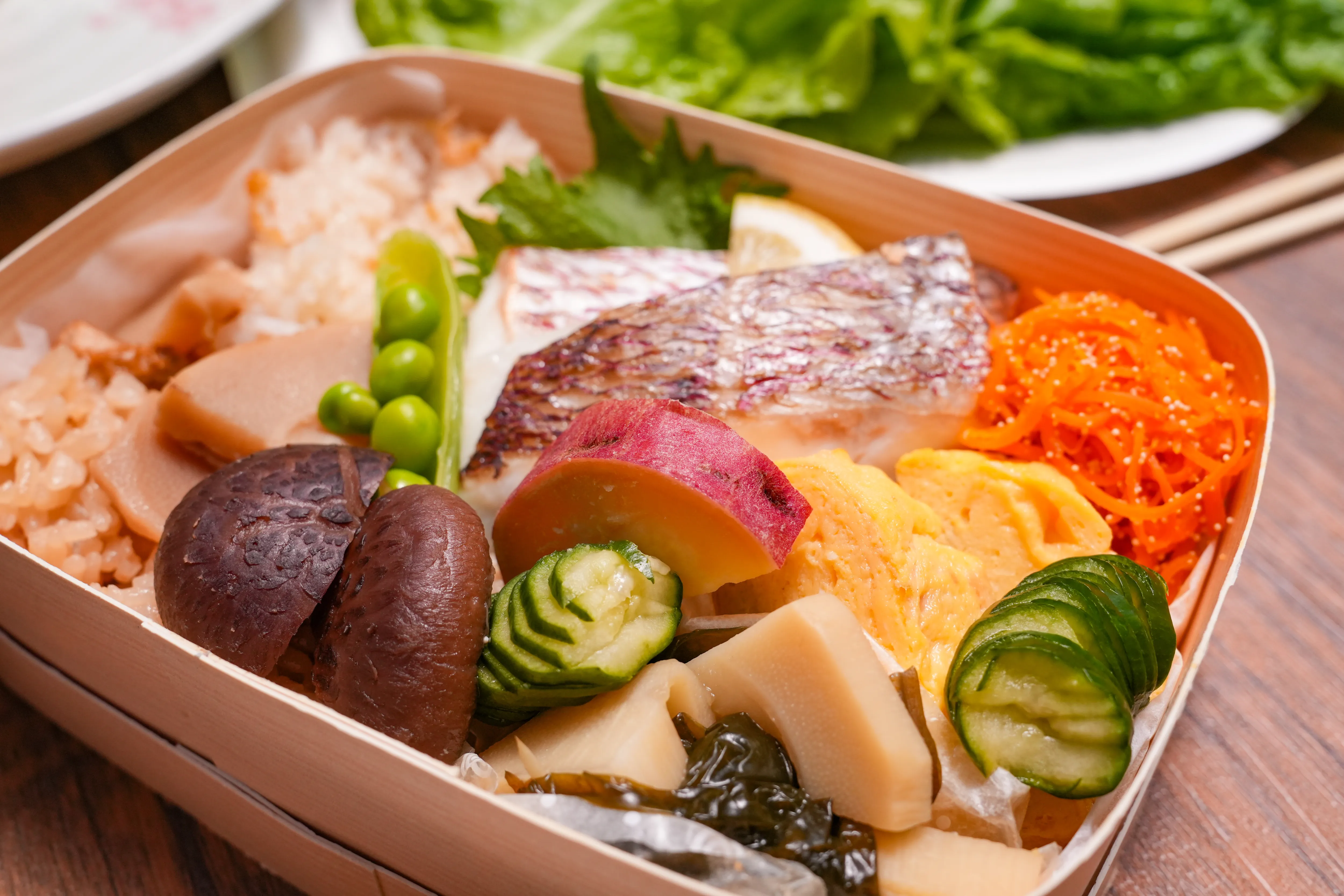 色とりどりの手作り弁当